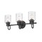 Z-Lite Kinsley 3 Light Vanity, Matte Black And Clear Seeded 340-3V-MB - alternate 2